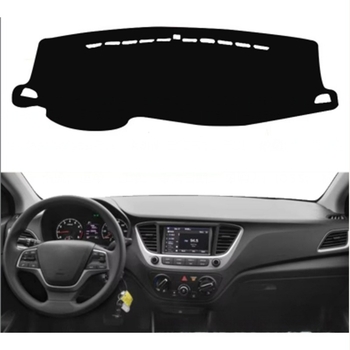 Műszerfal fényvédő matrac Hyundai Accent HC (2017–2021); anyagok: poliészter-szilikon alap; plüss-flanel szilikon alap; egész éves használatra; márka: Emperor shang