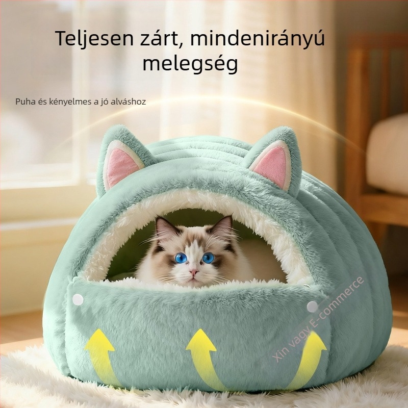 Téli zárt macskafészek – vastag, meleg