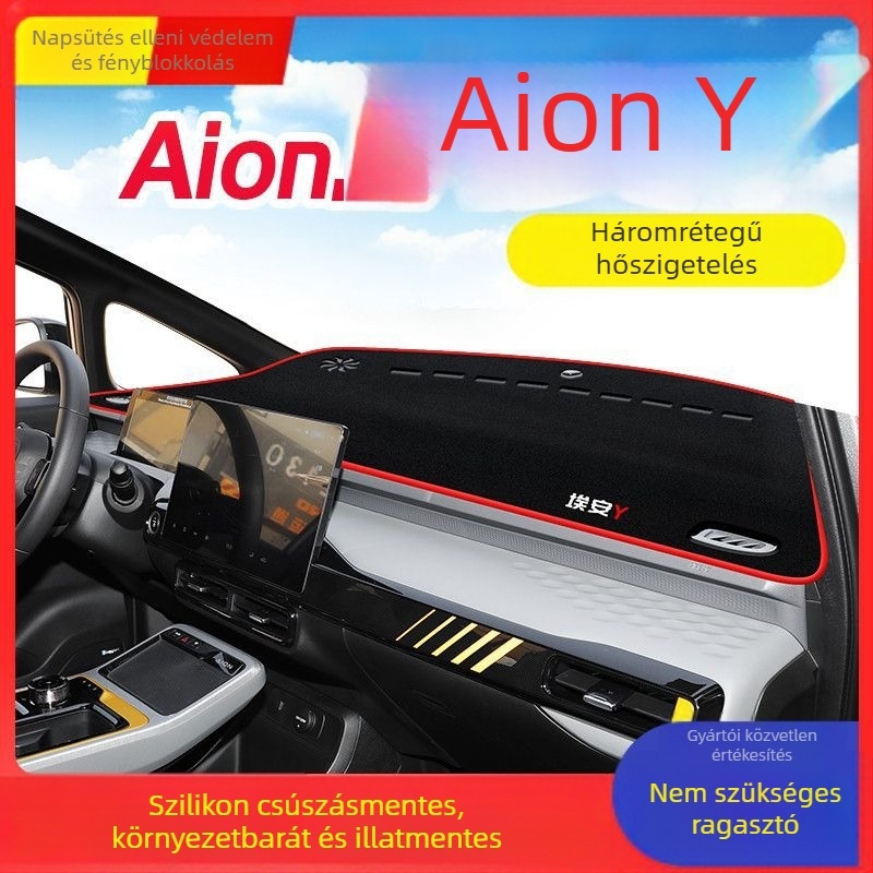 Aion Y központi műszerfal napvédő matrica – belső dekoráció, logó nyomtatás, hivatalos magánmárka, testreszabás nélkül