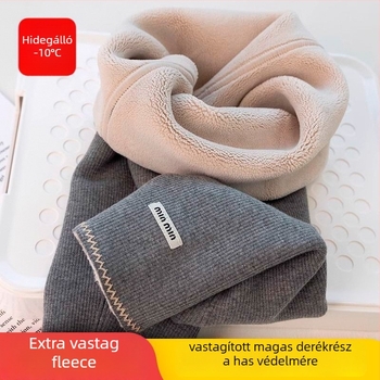 Lányok téli fleece-bélelt leggings, középmagas derekú, 95% pamut, elasztikus öv, 8 éves kortól (140 cm felett)