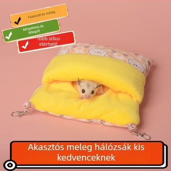 Hörcsög téli vastag pamut alvófészek, akasztó, meleg