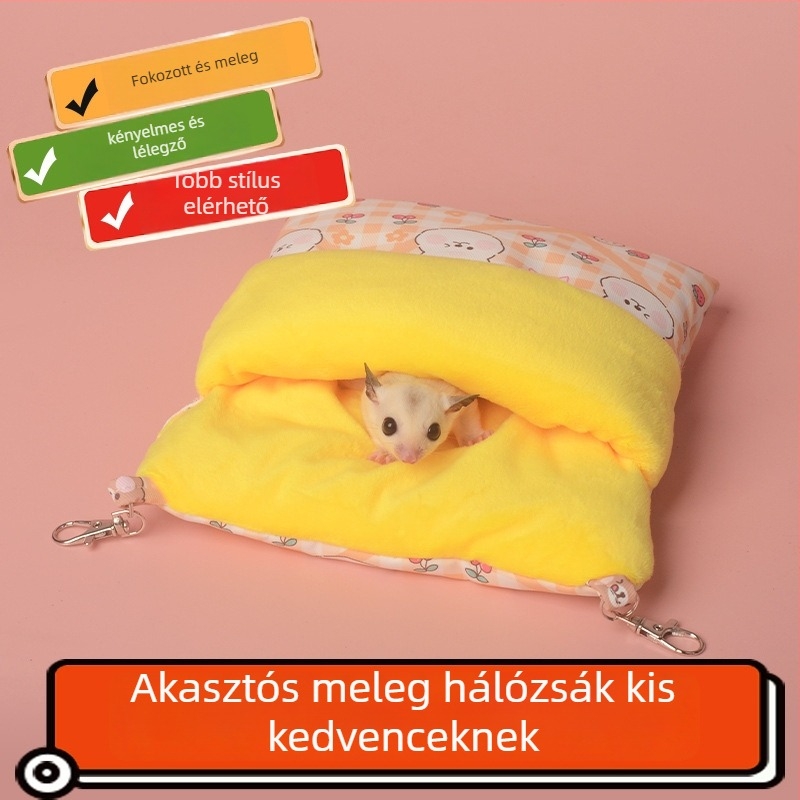 Hörcsög téli vastag pamut alvófészek, akasztó, meleg