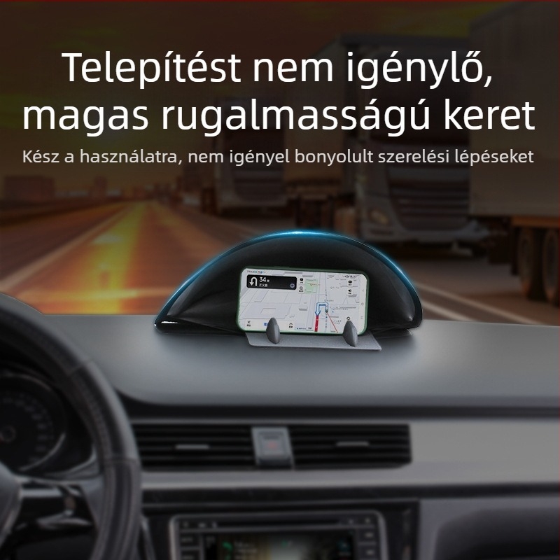 Autótelefon napvédő a műszerfal számára, összecsukható tároló állvány, poliészter + acélhuzal, szerelés nélkül, márka Xiaoxueqiqi