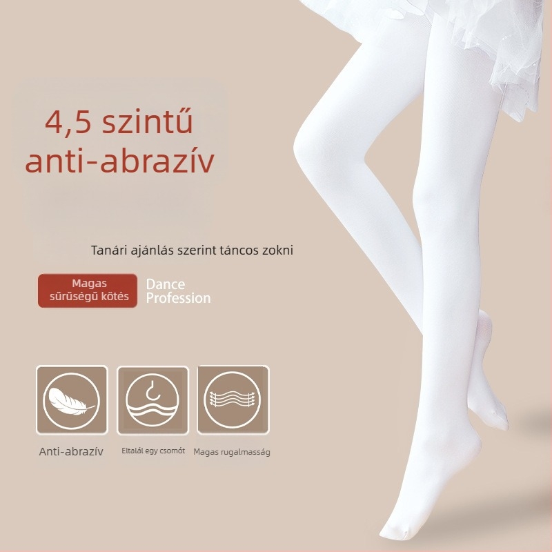 Gyerekeknek szóló tánc harisnyanadrág varrat nélküli, jacquard nejlon, lélegző, edzésekhez, tavasz-nyár-ősz