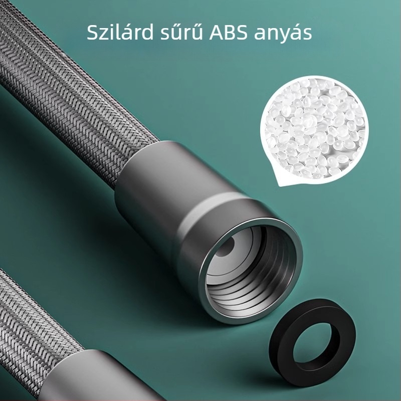 Zuhanycső fonott nylonnal, modell CH-2527, EVA+PET, névleges nyomás 1.0 MPa, üzemelési hőmérséklet 5–90°C, szerelés: csavarozható