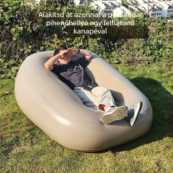 Kültéri automata felfújható kanapé beépített pumpával, hordozható kempingezéshez és otthoni használatra