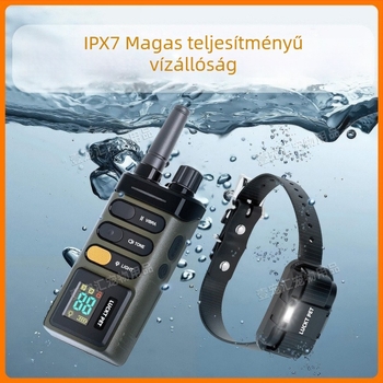 Kutyatréning elektromos nyakörv távirányítóval, 2000 méteres hatótáv