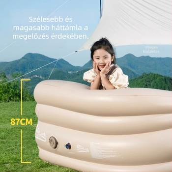 Felfújható matrac kempingezéshez beépített pumpával, 1 réteg, Chunya Spun felület