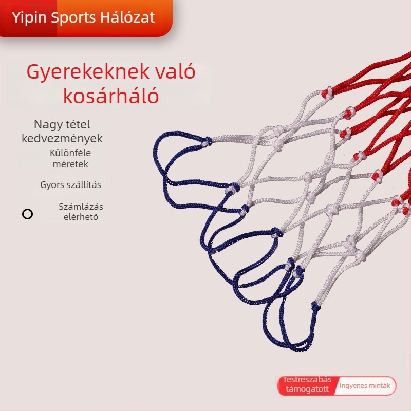 Kézzel szövött kültéri kosárpalánk háló • nylon • tömeg 100 g • kompatibilis a szabvány palánkkal