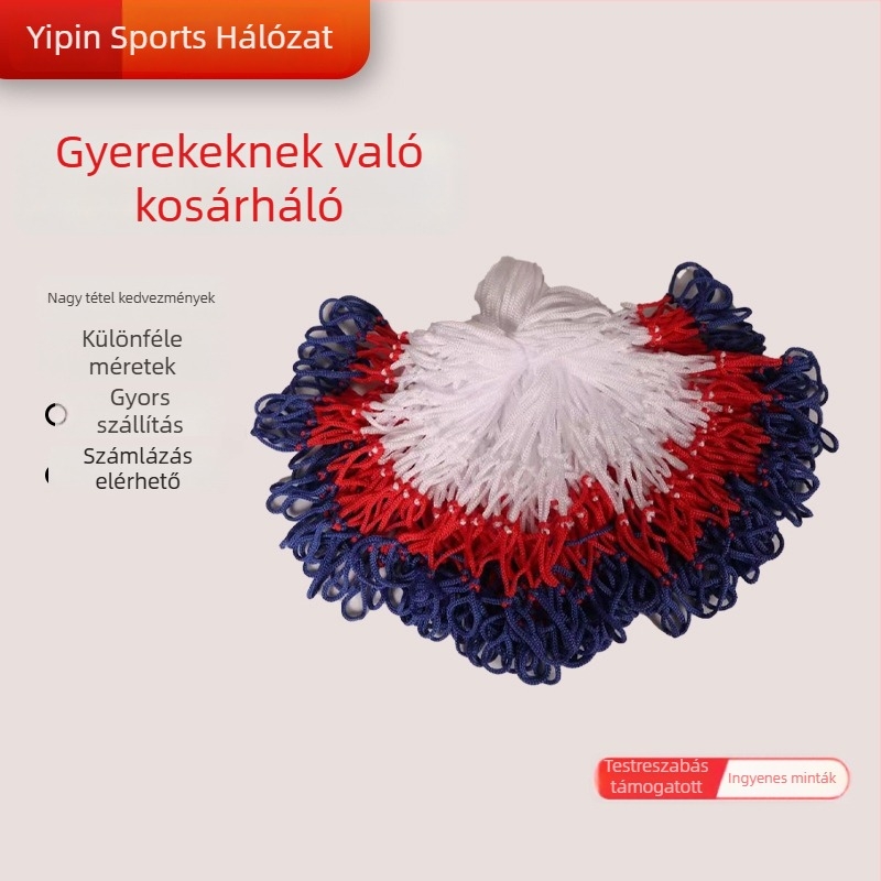 Kézzel szövött kültéri kosárpalánk háló • nylon • tömeg 100 g • kompatibilis a szabvány palánkkal