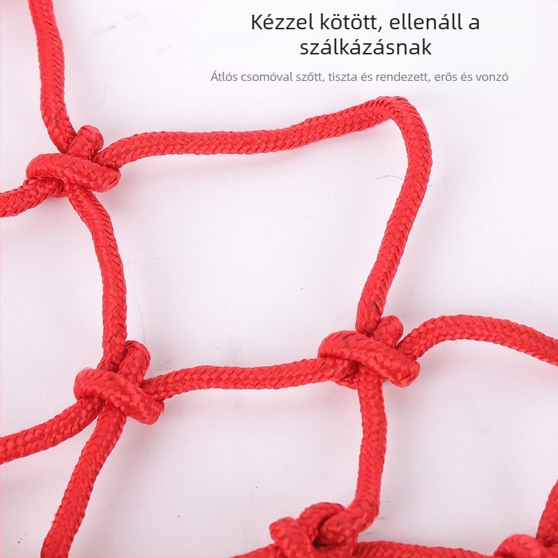 Nylon kosárháló belső és külső használatra, szövött kivitel, 12/13 csatolós dizájn, kosárlabda edzésekhez