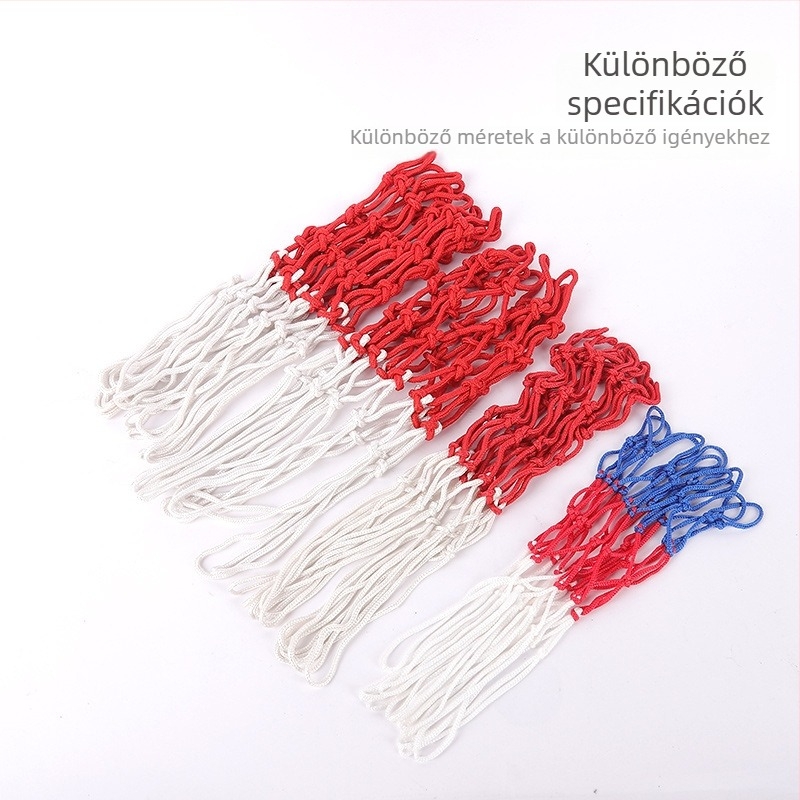 Nylon kosárháló belső és külső használatra, szövött kivitel, 12/13 csatolós dizájn, kosárlabda edzésekhez