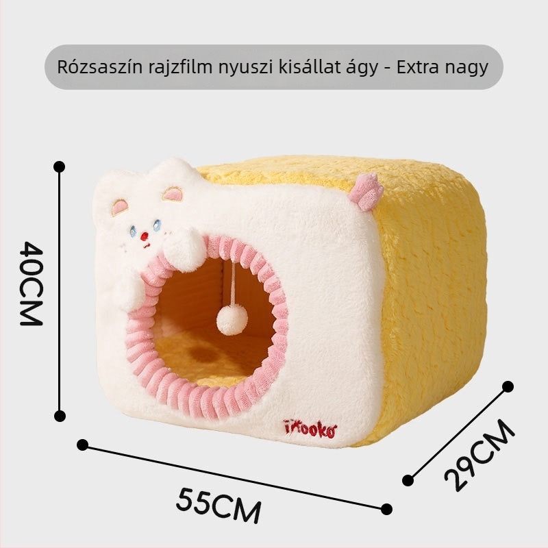 Zárt macskaház téli meleggel, vastagított kivitelben, minden évszakra alkalmas