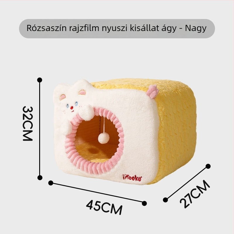 Zárt macskaház téli meleggel, vastagított kivitelben, minden évszakra alkalmas