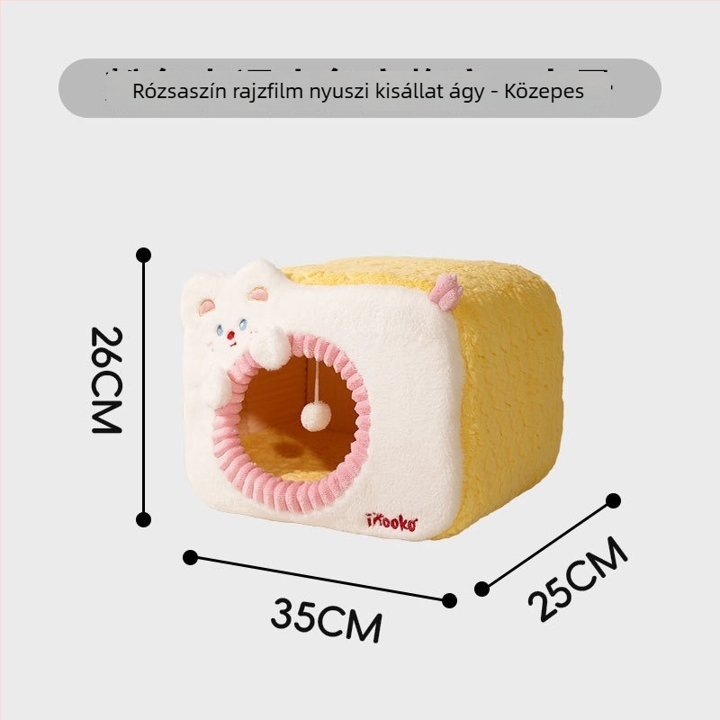Zárt macskaház téli meleggel, vastagított kivitelben, minden évszakra alkalmas