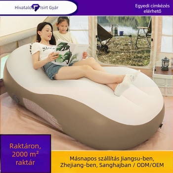 Kültéri kempingezéshez felfújható ágy, könnyen hordozható egyfős léggömb matrac automatikus felfújással; súly 2,5 kg, teherbírás 130 kg