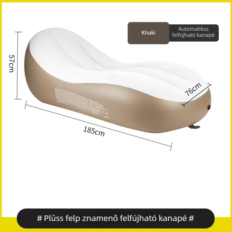 Kültéri kempingezéshez felfújható ágy, könnyen hordozható egyfős léggömb matrac automatikus felfújással; súly 2,5 kg, teherbírás 130 kg