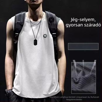Sportmellény terepminta, laza szabású, digitális nyomtatás, poliészter, ujj nélküli