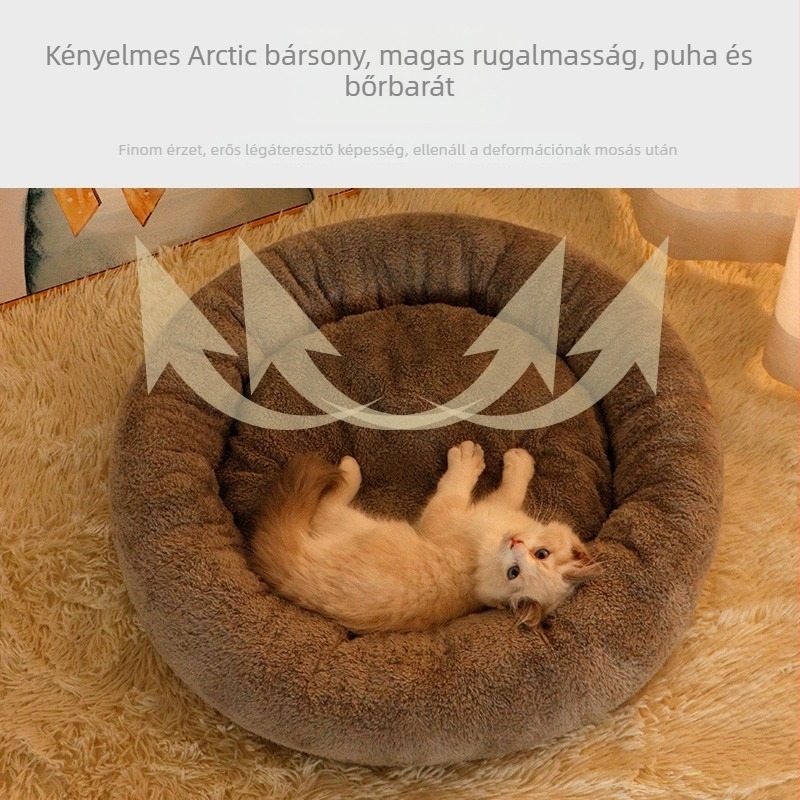 Minden évszakos macskaház zárt dizájnnal, textilfészek Jiawei