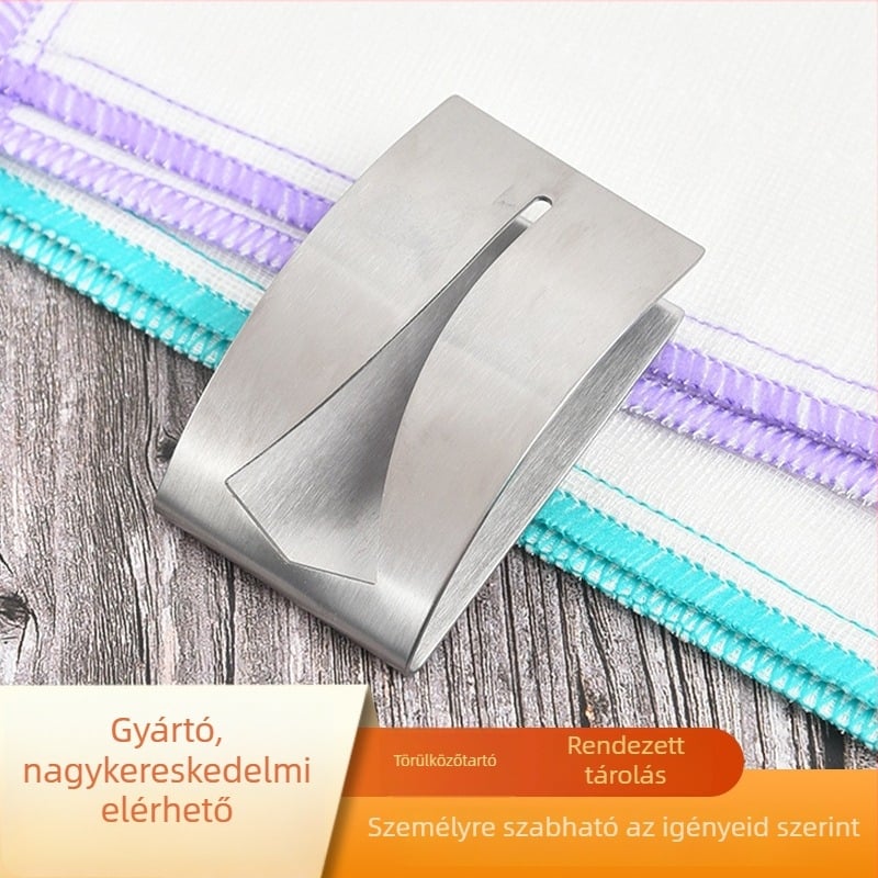 Rozsdamentes acél törölközőtartó falra szerelhető, fúrás nélküli telepítés, fürdőszoba, hotel- és otthoni használatra