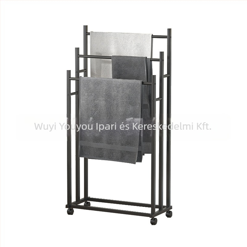 Álló törölközőtartó, acél, elektroplatírozott felülettel, 3-szintű, modern minimalista stílus, tárolás, teherbírás 15 kg, Excellent márka