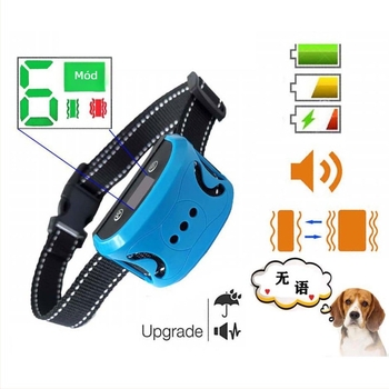 Kutya anti ugatás nyakörv automatikus rezgésfelismeréssel, visszahúzható dizájn, USB töltés, ABS+nylon