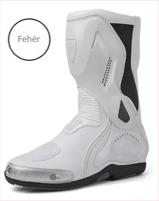 Magas szárú motorkerékpár cipő négyévszakos off-road ralira, cipzáras záródás, superfiber felsőrész, PU belső talp