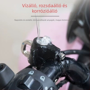 Elülső kormányzár lopás elleni védelemhez elektromos robogókhoz és kerékpárokhoz sisakkampóval — G típusú, anyag: műanyag + ötvözet, súly 85 g