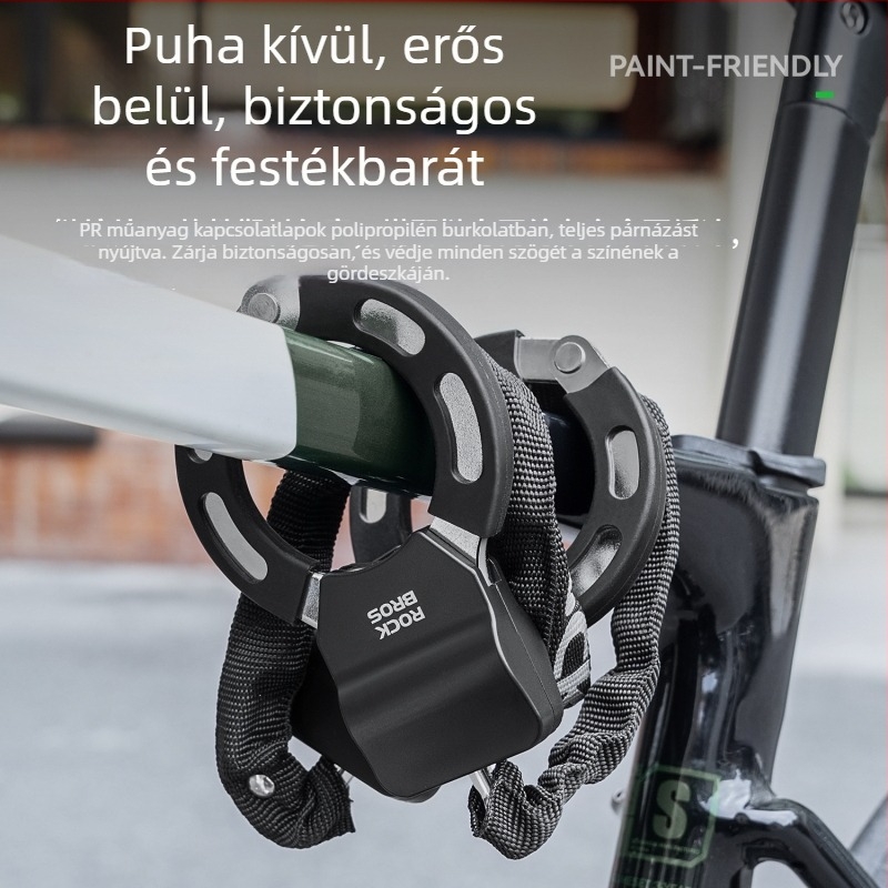 Rockbros fém láncos zár biciklikhez és elektromos rollerekhez – uniszex, lopás elleni védelem