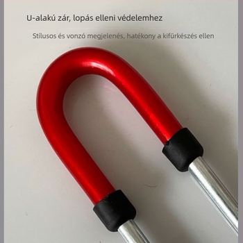 Kerékpár-zár huzalos zár, U-alakú villa rögzítő, gyűrűs puha zár