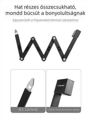 Quanxin összecsukható biciklizár kóddal – anti-tolvaj, kompatibilis útvonal- és MTB- és elektromos kerékpárokhoz