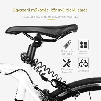 GIYO kerékpárzár készlet L-04: sisak, nyereg és kerék zárak; cinkötvözet