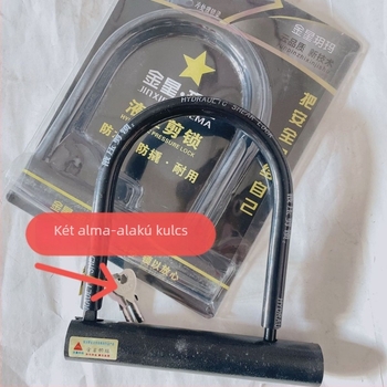 Big U U-zár ötvözetes acélból elektromos járművekhez, motorkerékpárokhoz és kerékpárokhoz – körülbelül 650 g, testreszabott feldolgozás