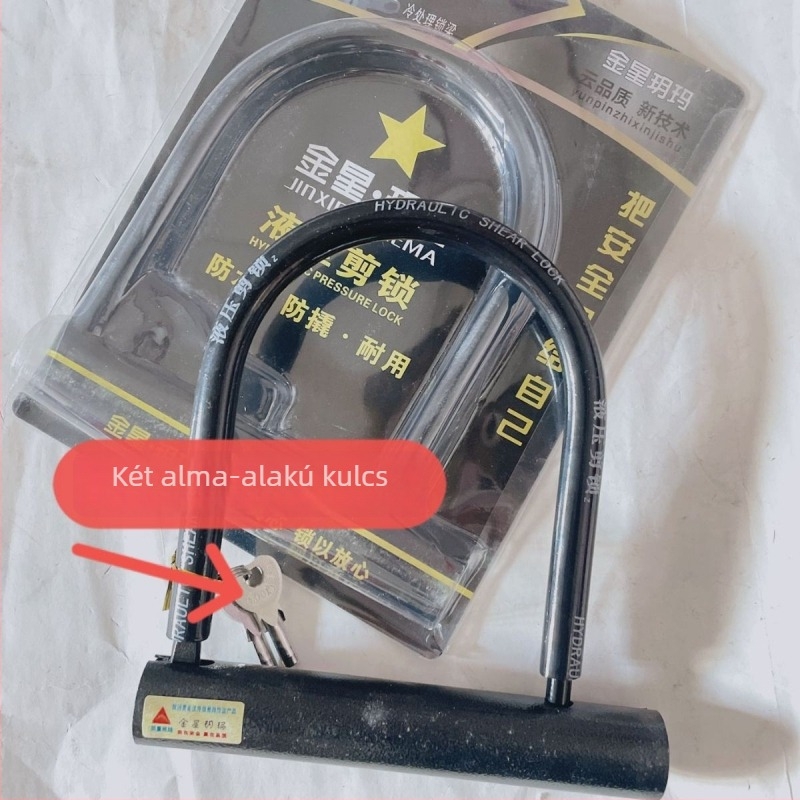 Big U U-zár ötvözetes acélból elektromos járművekhez, motorkerékpárokhoz és kerékpárokhoz – körülbelül 650 g, testreszabott feldolgozás