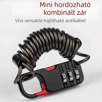 Pengyi Digitális acélsodronnyal zár FDMMSUO kerékpárhoz és sisakhoz – modern minimál dizájn