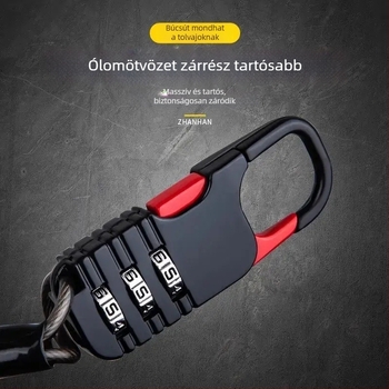 Pengyi Digitális acélsodronnyal zár FDMMSUO kerékpárhoz és sisakhoz – modern minimál dizájn
