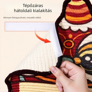 Siszál macska karmoló deszka, falra szerelhető, kopásálló, nem hullik, védi a kanapét és a macska mancsát