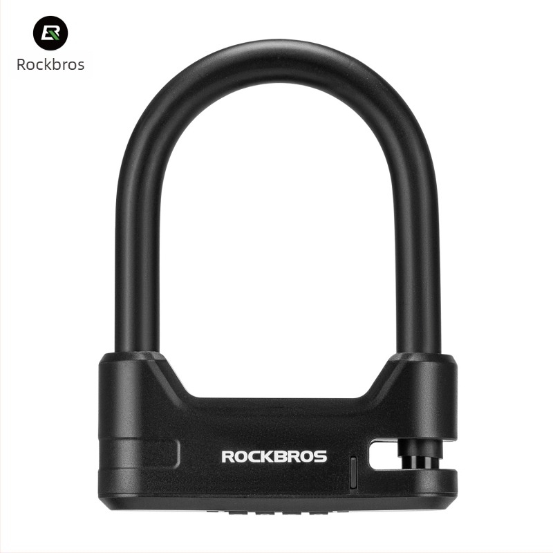 ROCKBROS U-típusú kerékpárzár, alumínium ötvözet, lopás elleni acélkábelzár