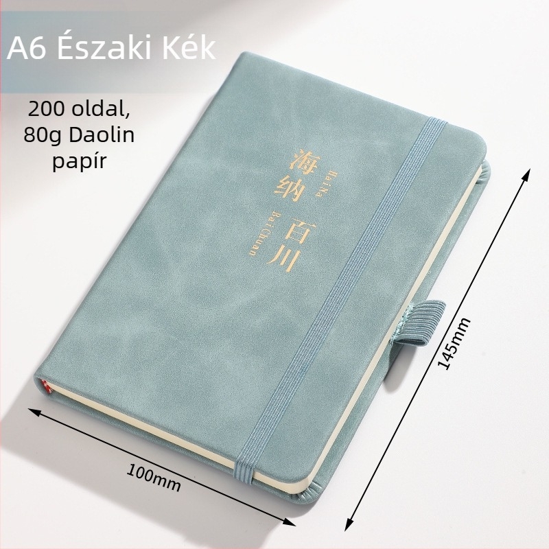 Üzleti jegyzetfüzet műbőr borítóval, Dowling papír, 80 g/m², 100 oldal, modell 01