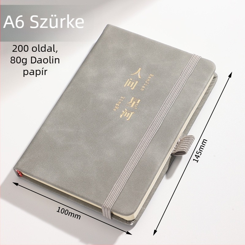 Üzleti jegyzetfüzet műbőr borítóval, Dowling papír, 80 g/m², 100 oldal, modell 01