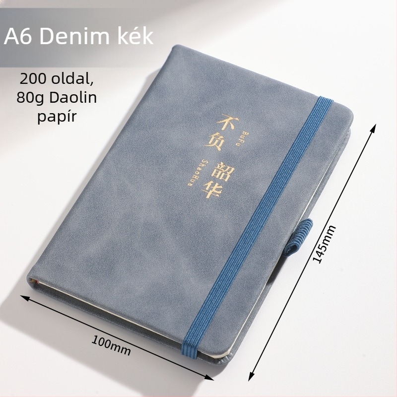 Üzleti jegyzetfüzet műbőr borítóval, Dowling papír, 80 g/m², 100 oldal, modell 01