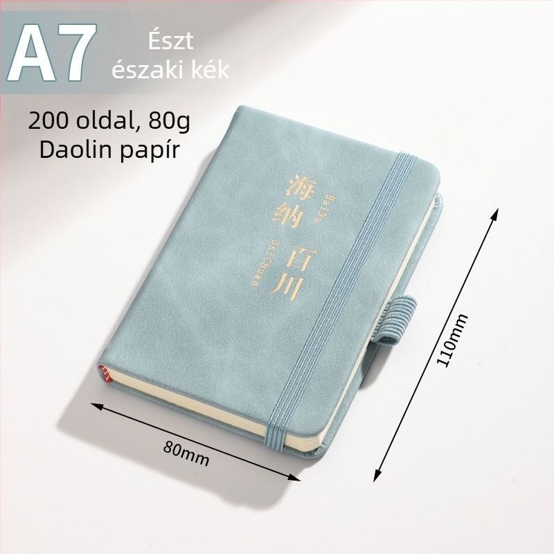 Üzleti jegyzetfüzet műbőr borítóval, Dowling papír, 80 g/m², 100 oldal, modell 01