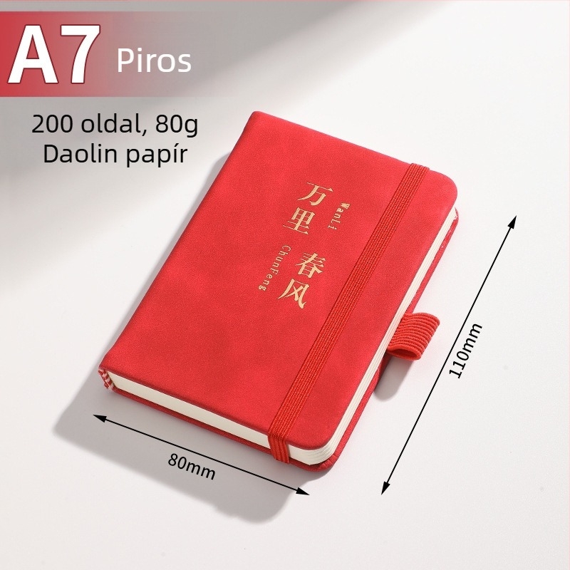 Üzleti jegyzetfüzet műbőr borítóval, Dowling papír, 80 g/m², 100 oldal, modell 01