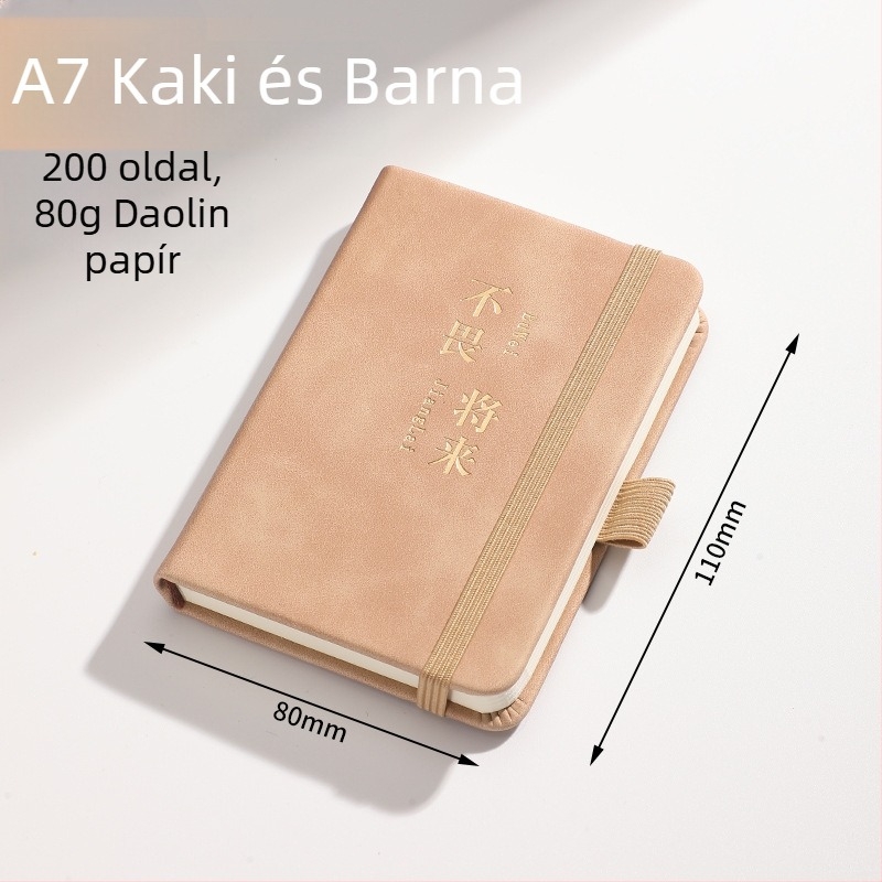 Üzleti jegyzetfüzet műbőr borítóval, Dowling papír, 80 g/m², 100 oldal, modell 01