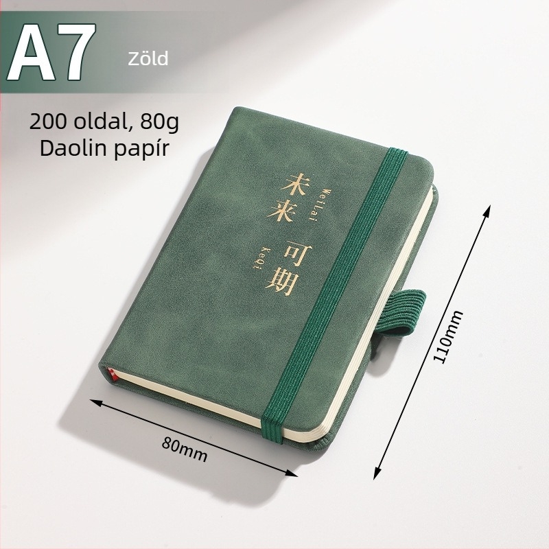 Üzleti jegyzetfüzet műbőr borítóval, Dowling papír, 80 g/m², 100 oldal, modell 01