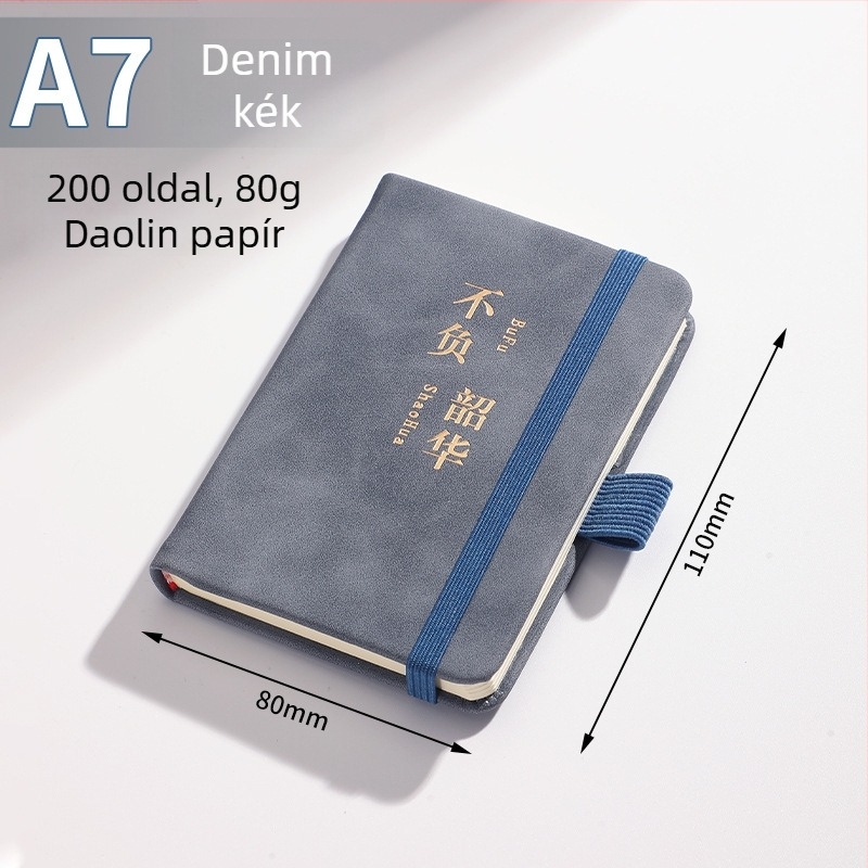 Üzleti jegyzetfüzet műbőr borítóval, Dowling papír, 80 g/m², 100 oldal, modell 01