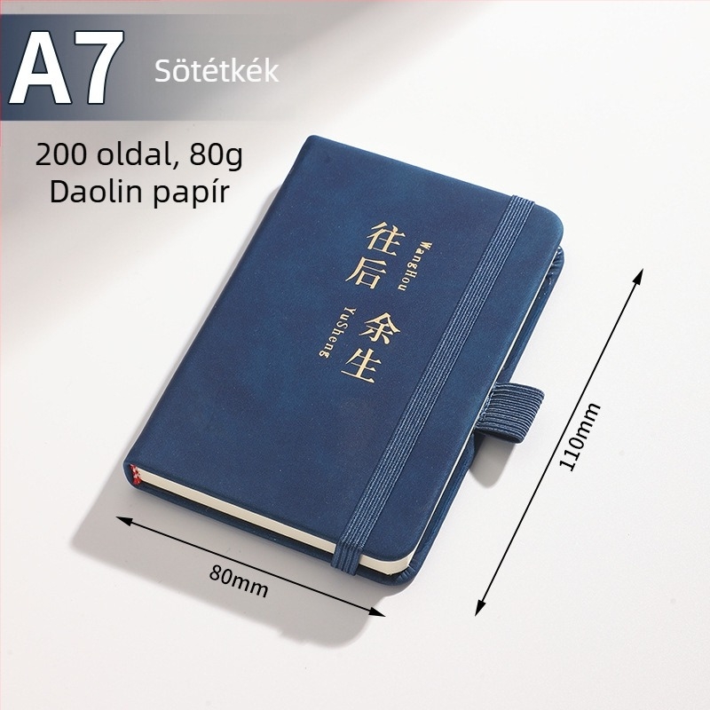 Üzleti jegyzetfüzet műbőr borítóval, Dowling papír, 80 g/m², 100 oldal, modell 01