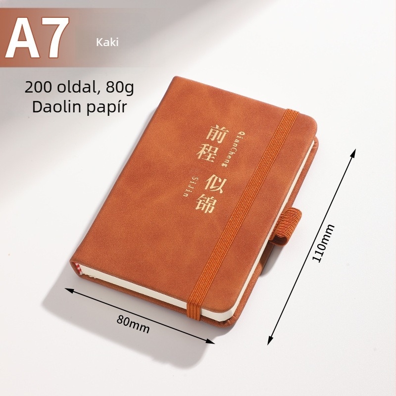 Üzleti jegyzetfüzet műbőr borítóval, Dowling papír, 80 g/m², 100 oldal, modell 01