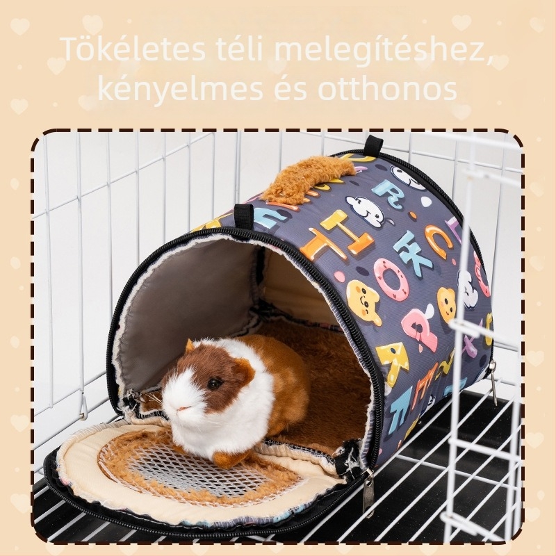 Hörcsögfészek – pamut, alagút alakú, meleg, hörcsög számára, téli használatra