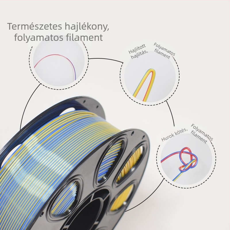 PLA Silk 3D nyomtató filament, 1 kg, dugulásmentes, termék kódja 0671725295371